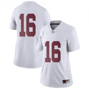 Women's Alabama Crimson Tide #16 Drew Sanders White Limited NCAA College Football Jersey 2403FJGP6